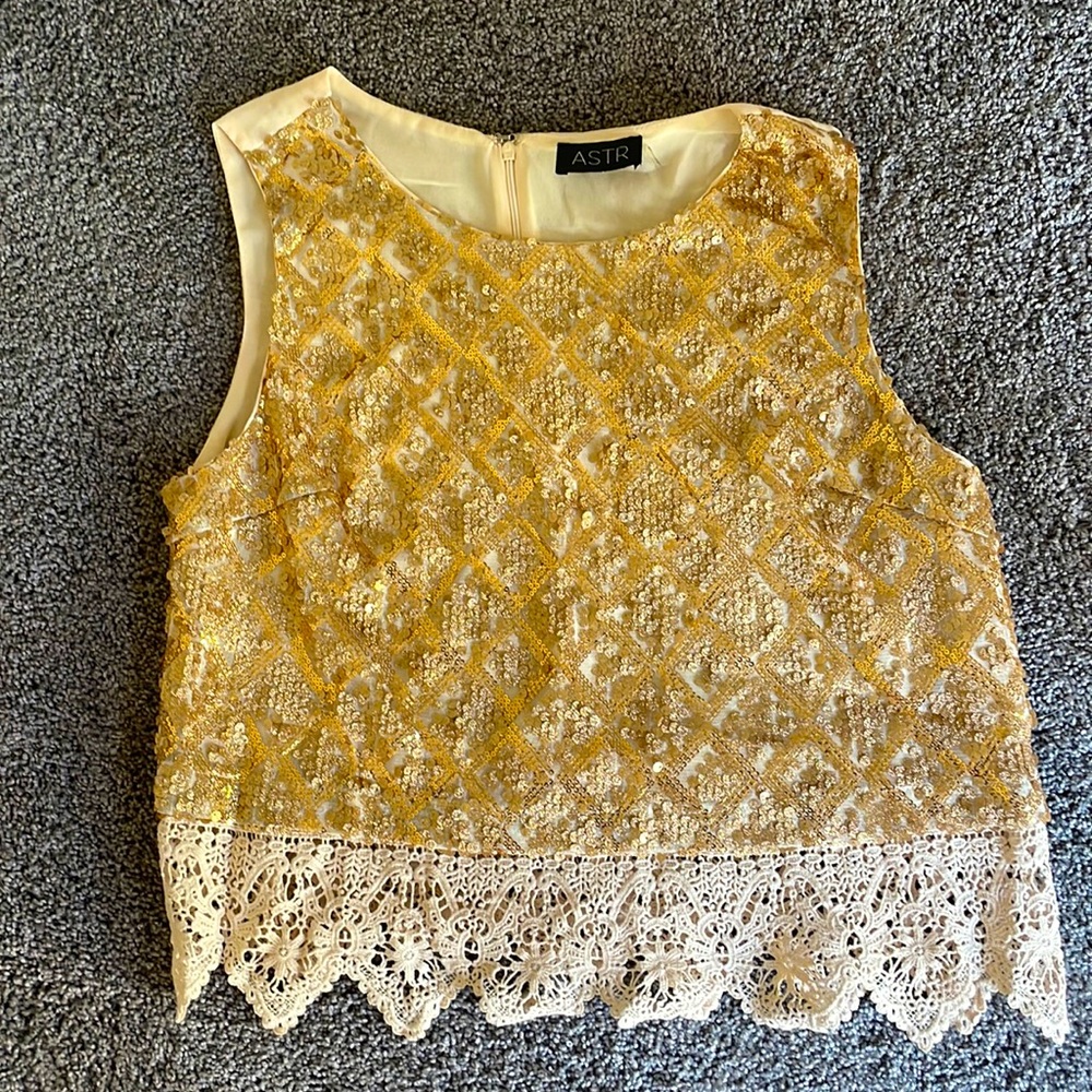 Sequined ASTR top